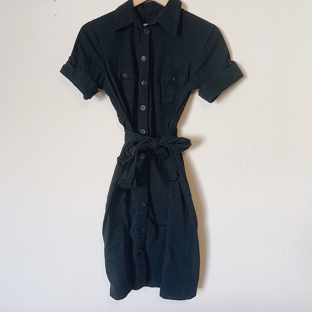 Black Button Up Dress
